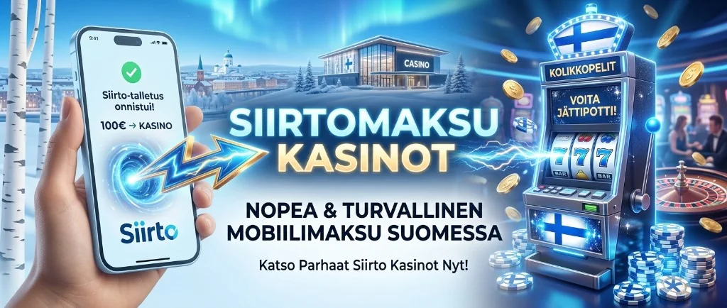 Siirto kasinot: nopea ja turvallinen mobiilimaksu Suomessa